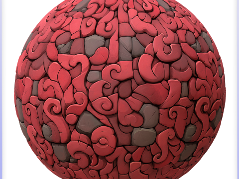 Stylized Stone Floor Seamless Texture CG 纹理