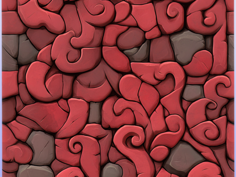 Stylized Stone Floor Seamless Texture CG 纹理