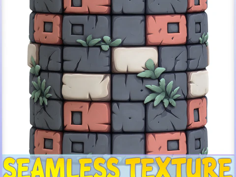 Textura sem costura de piso de pedra estilizado Texturas CG