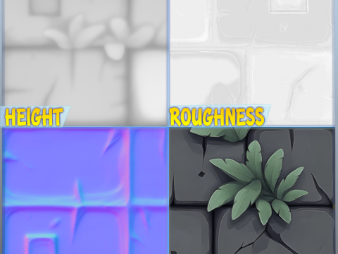 Stylized Stone Floor Seamless Texture CG Texturen
