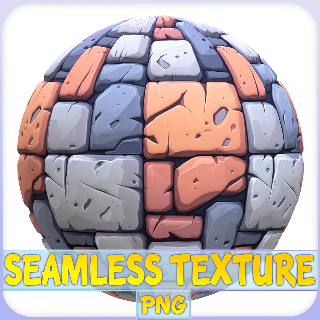 Stylized Stone Floor Seamless Texture CG Textures .c4d .max .obj .3ds .fbx .stl .blend 
