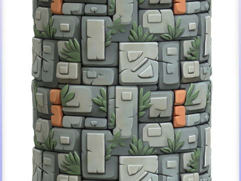 Stylized Stone Floor Seamless Texture CG टेक्स्चर्स