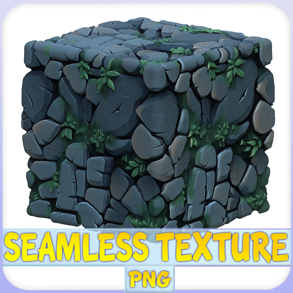 Stylized Stone Floor Seamless Texture CG Textures .c4d .max .obj .3ds .fbx .stl .blend 