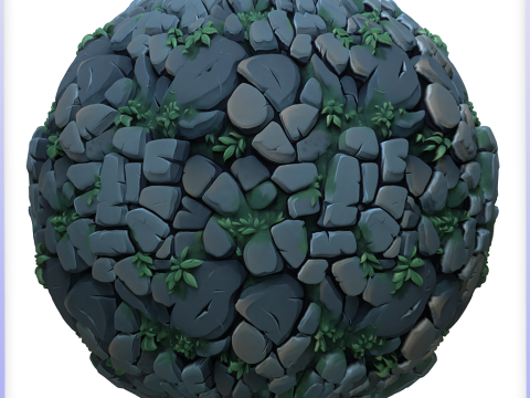 Stylized Stone Floor Seamless Texture CG テクスチャ