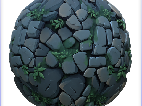 Stylized Stone Floor Seamless Texture CG テクスチャ