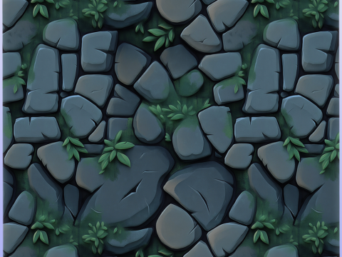 Stylized Stone Floor Seamless Texture CG テクスチャ