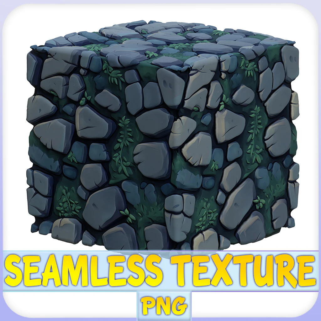 Stylized Stone Floor Seamless Texture CG Textures .c4d .max .obj .3ds .fbx .stl .blend