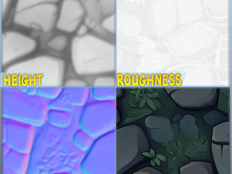Stylized Stone Floor Seamless Texture CG 텍스쳐