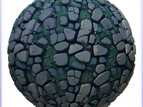 Stylized Stone Floor Seamless Texture CG 텍스쳐