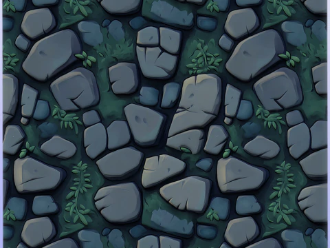 Stylized Stone Floor Seamless Texture CG Textures