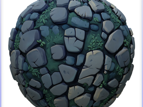 Stylized Stone Floor Seamless Texture CG 텍스쳐