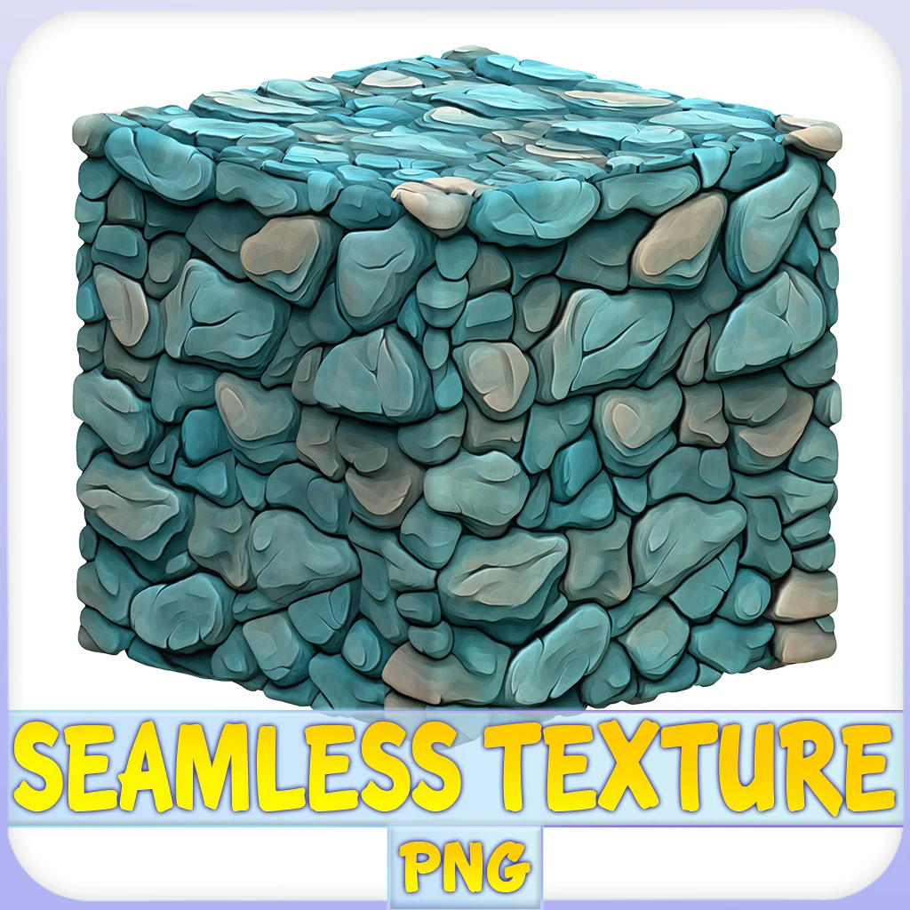 Stylized Stone Floor Seamless Texture CG Textures .c4d .max .obj .3ds .fbx .stl .blend 