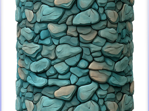 Stylized Stone Floor Seamless Texture CG 텍스쳐