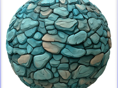 Stylized Stone Floor Seamless Texture CG 텍스쳐