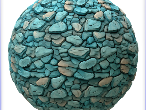 Stylized Stone Floor Seamless Texture CG 텍스쳐