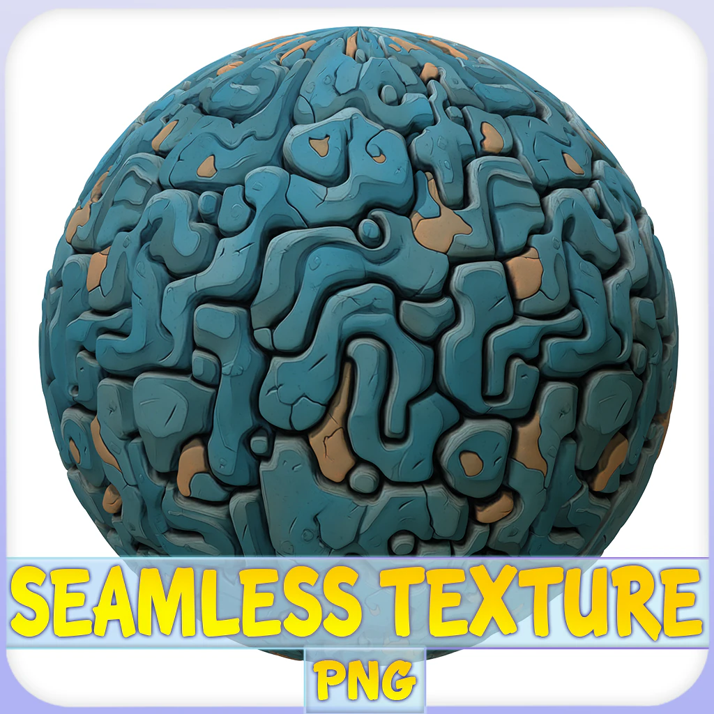 Stylized Stone Floor Seamless Texture CG Textures .c4d .max .obj .3ds .fbx .stl .blend 