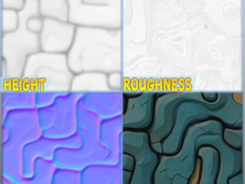 Stylized Stone Floor Seamless Texture CG Tekstury
