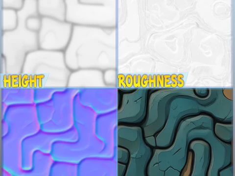 Stylized Stone Floor Seamless Texture CG Textures