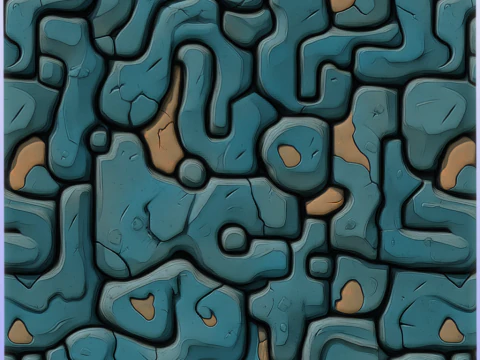 Stylized Stone Floor Seamless Texture CG Textures