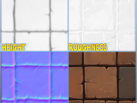 Stylized Tile Seamless Texture CG Textures
