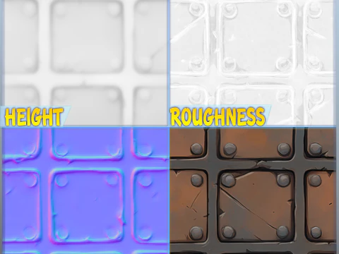 Stylized Tile Seamless Texture CG Textures