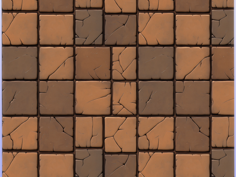 Stylized Tile Seamless Texture CG Текстуры