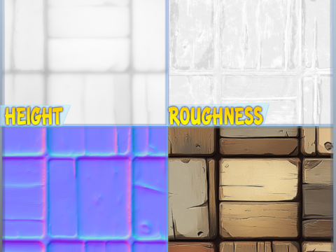 Stylized Tile Seamless Texture CG Textures