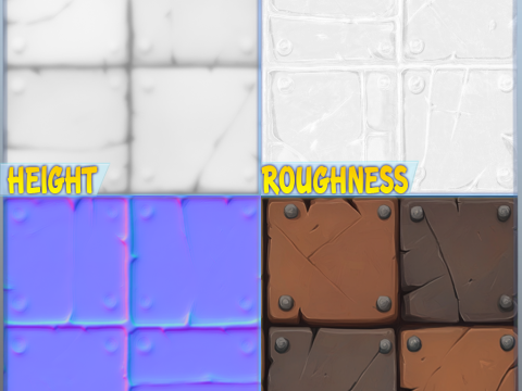 Stylized Tile Seamless Texture CG 纹理