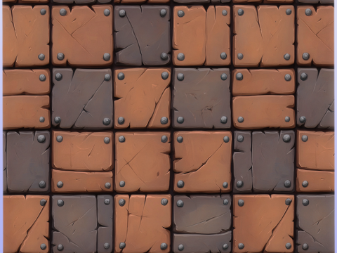 Stylized Tile Seamless Texture CG 纹理