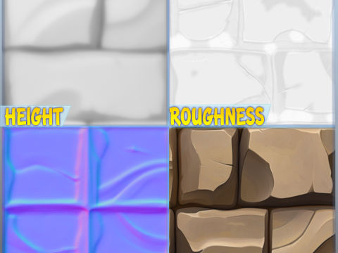 Stylized Tile Seamless Texture CG Texturen