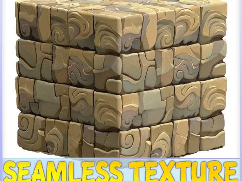 Stylized Tile Seamless Texture CG Textures