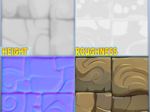 Stylized Tile Seamless Texture Tekstur CG