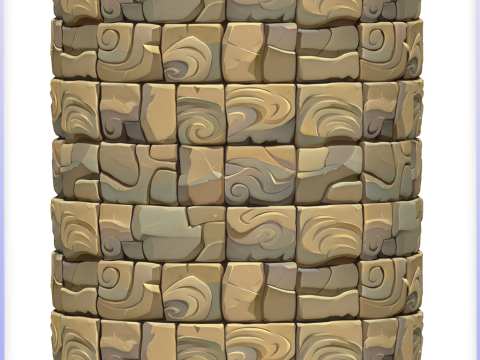 Stylized Tile Seamless Texture Tekstur CG