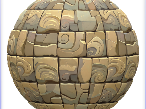 Stylized Tile Seamless Texture Tekstur CG