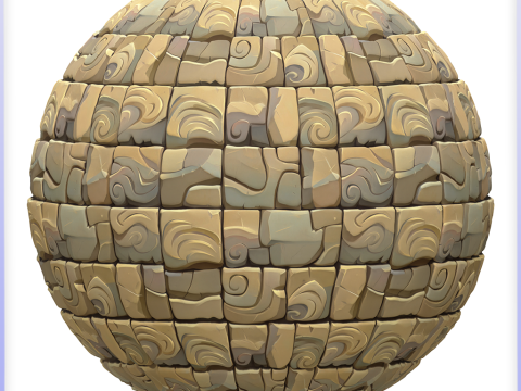 Stylized Tile Seamless Texture Tekstur CG
