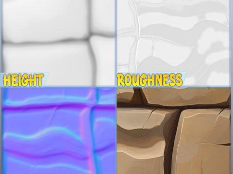 Stylized Tile Seamless Texture CG Textures
