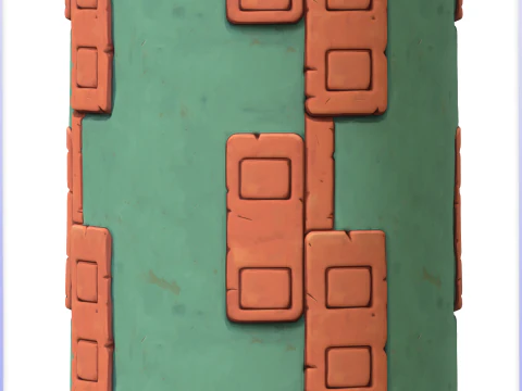 Бесшовная текстура стилизованной стены CG Текстуры