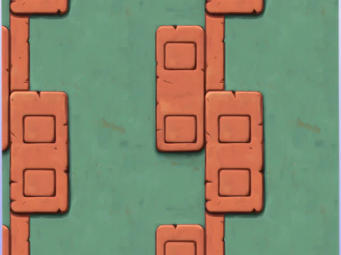 Бесшовная текстура стилизованной стены CG Текстуры