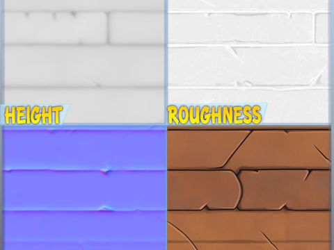 Stylized Wall Seamless Texture Tekstur CG