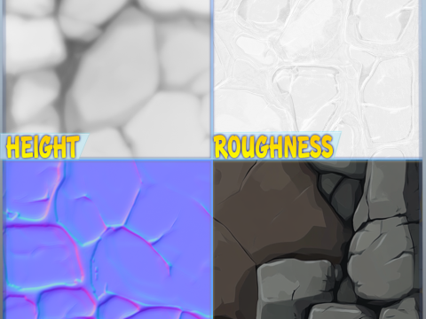 Stylized Wall Seamless Texture CG Текстури