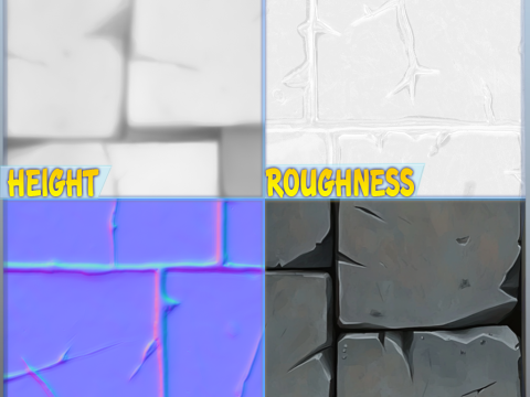 Stylized Wall Seamless Texture CG Textures