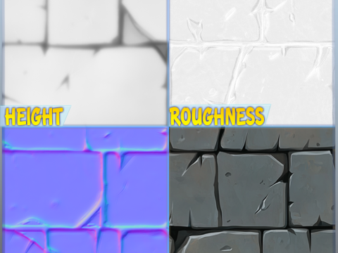 Stylized Wall Seamless Texture Texturas CG