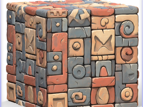 Stylized Wall Seamless Texture Tekstur CG