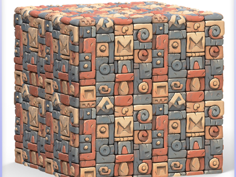 Stylized Wall Seamless Texture Tekstur CG