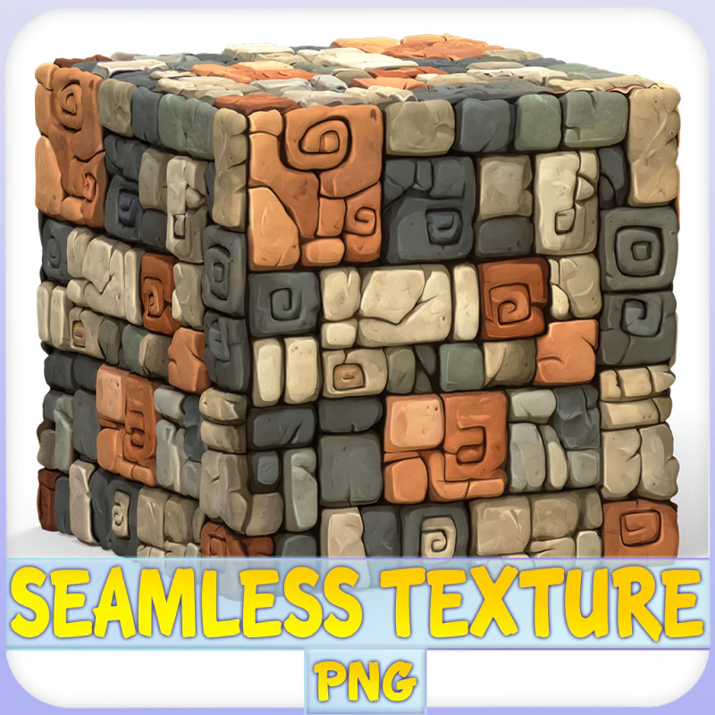 Stylized Wall Seamless Texture CG Textures .c4d .max .obj .3ds .fbx .stl .blend