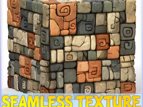 Textura sem costura de parede estilizada Texturas CG