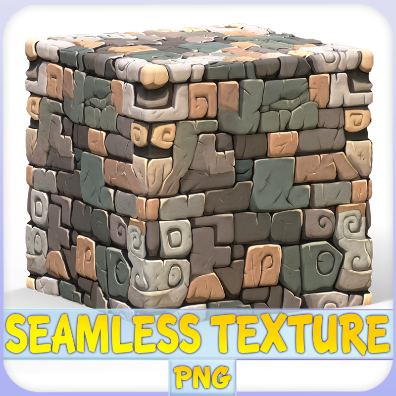 Stylized Wall Seamless Texture CG Textures .c4d .max .obj .3ds .fbx .stl .blend