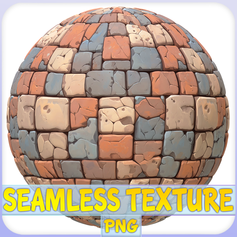 Stylized Wall Seamless Texture CG テクスチャ .c4d .max .obj .3ds .fbx .stl .blend 
