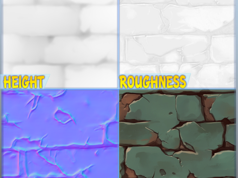 Stylized Wall Seamless Texture CG 텍스쳐