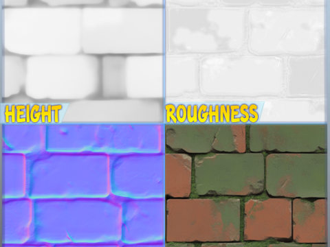 Stylized Wall Seamless Texture Tekstur CG